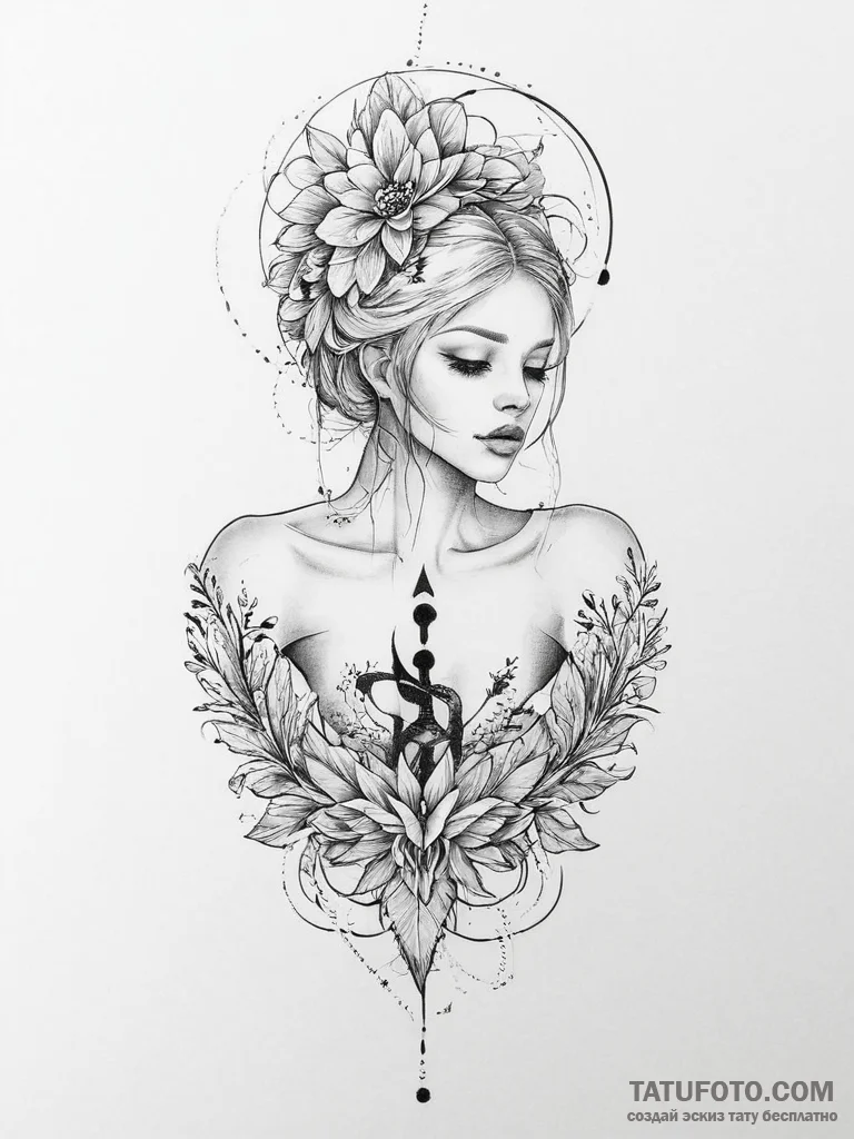 Tattoo sketch soul - эскиз тату (№1756400860_0, 28.08.2025 17:07) — Tatufoto.com