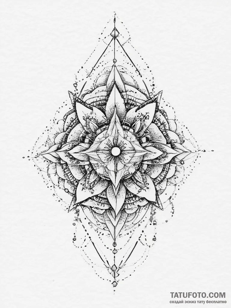 геометрия (geometric), ink illustration for t... - эскиз тату (№1756401660_0, 28.08.2025 17:21) — Tatufoto.com
