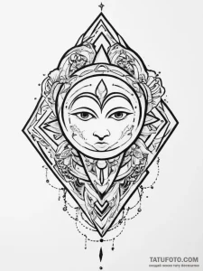 Tattoo sketch sacred identity, tattoo flash s... - эскиз тату (№1756402646_0, 28.08.2025 17:37) — Tatufoto.com