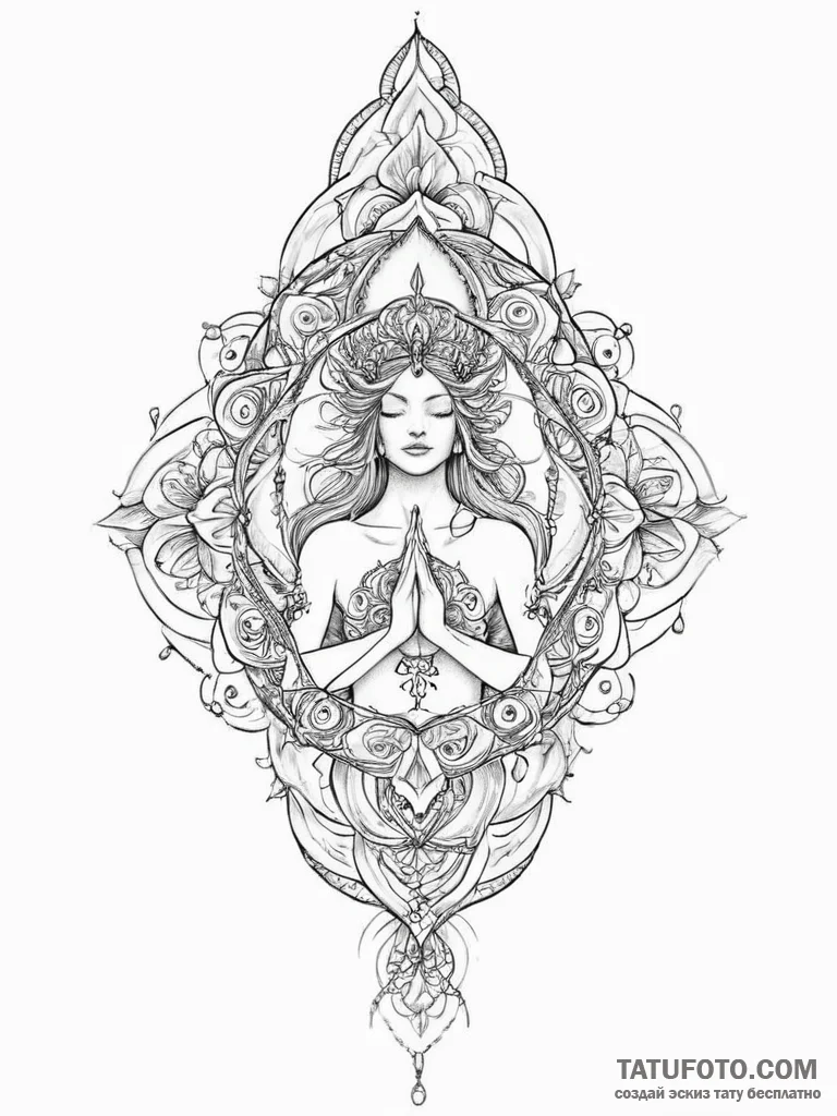 Tattoo sketch sacred lore - эскиз тату (№1756406460_0, 28.08.2025 18:41) — Tatufoto.com
