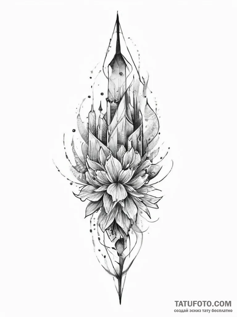 Tattoo sketch crystal, tattoo sketch design,... - эскиз тату (№1756409252_0, 28.08.2025 19:27) — Tatufoto.com
