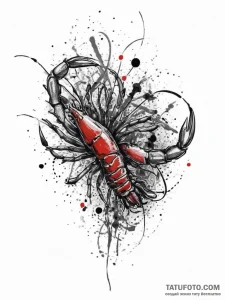 Tattoo sketch shrimp, concept art for tattoo,... - эскиз тату (№1756411868_0, 28.08.2025 20:11) — Tatufoto.com