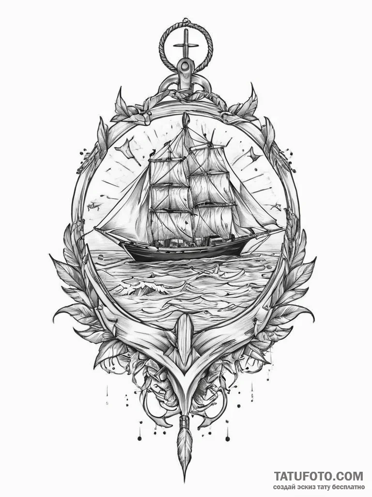 Tattoo sketch magical paper, ink illustration... - эскиз тату (№1756412069_0, 28.08.2025 20:14) — Tatufoto.com