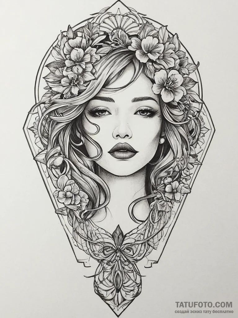 Tattoo sketch lipstick, tattoo line art, mute... - эскиз тату (№1756412863_0, 28.08.2025 20:27) — Tatufoto.com