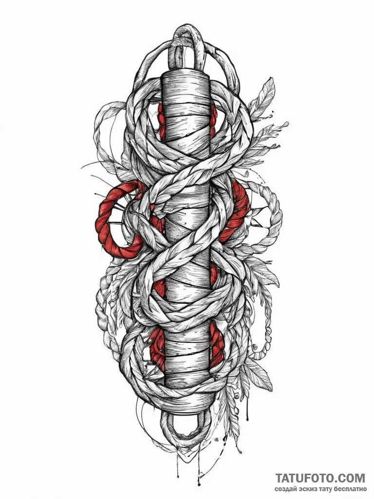 Tattoo sketch rope, tattoo flash sheet design... - эскиз тату (№1756413259_0, 28.08.2025 20:34) — Tatufoto.com