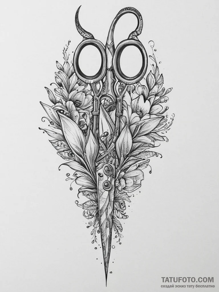 Tattoo sketch scissors, tattoo sketch design,... - эскиз тату (№1756414650_0, 28.08.2025 20:57) — Tatufoto.com
