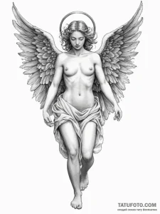 Tattoo sketch angel tattoo, ink illustration... - эскиз тату (№1756416244_0, 28.08.2025 21:24) — Tatufoto.com