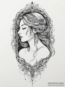 Tattoo sketch dream, ink illustration for tat... - эскиз тату (№1756417861_0, 28.08.2025 21:51) — Tatufoto.com