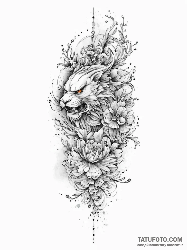 японский (irezumi), tattoo sketch design, fin... - эскиз тату (№1756419658_0, 28.08.2025 22:20) — Tatufoto.com