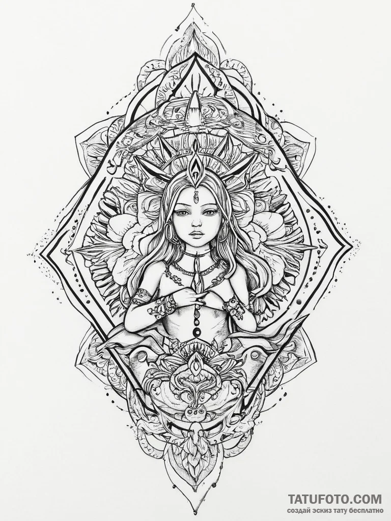 Tattoo sketch divine master, tattoo flash she... - эскиз тату (№1756421461_0, 28.08.2025 22:51) — Tatufoto.com