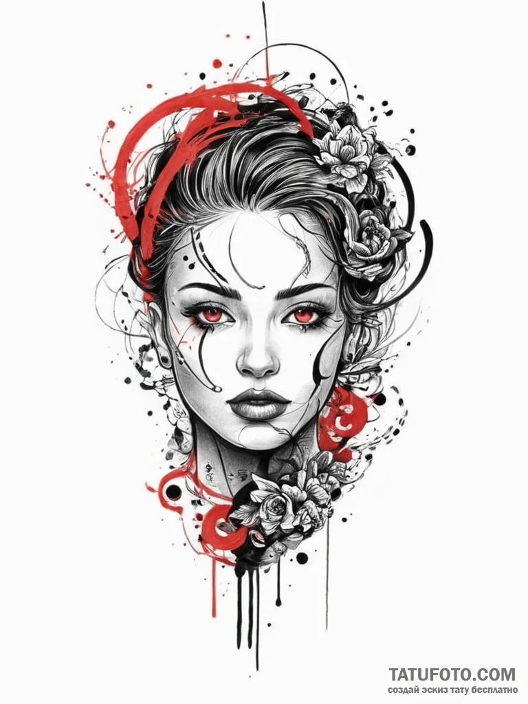 Tattoo sketch mystical character, concept art... - эскиз тату (№1756422658_0, 28.08.2025 23:10) — Tatufoto.com