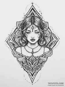 Tattoo sketch blessed being, tattoo drawing o... - эскиз тату (№1756423060_0, 28.08.2025 23:17) — Tatufoto.com