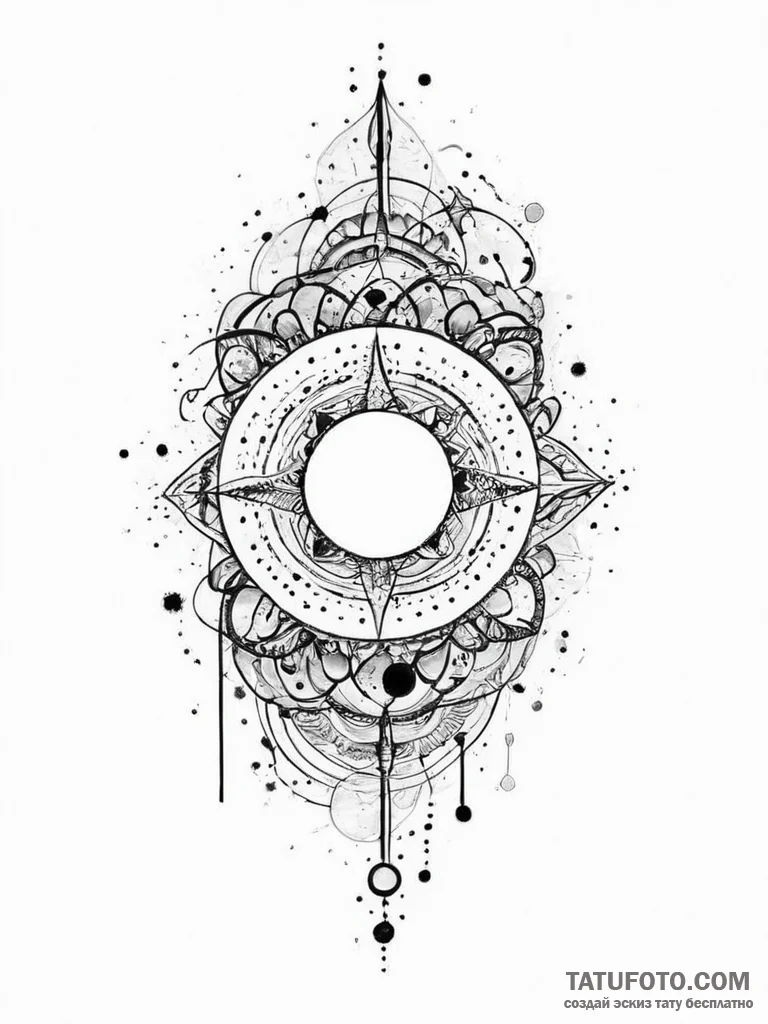 Tattoo sketch cosmic essence, tattoo line art... - эскиз тату (№1756423255_0, 28.08.2025 23:20) — Tatufoto.com