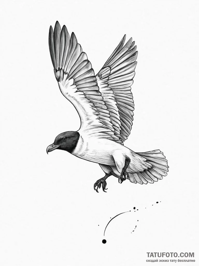 Tattoo sketch skua - эскиз тату (№1756424654_0, 28.08.2025 23:44) — Tatufoto.com