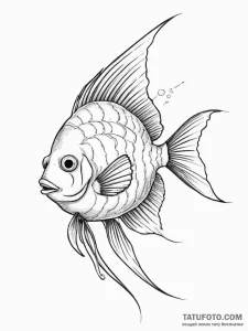 Tattoo sketch angelfish, ink illustration for... - эскиз тату (№1756425448_0, 28.08.2025 23:57) — Tatufoto.com