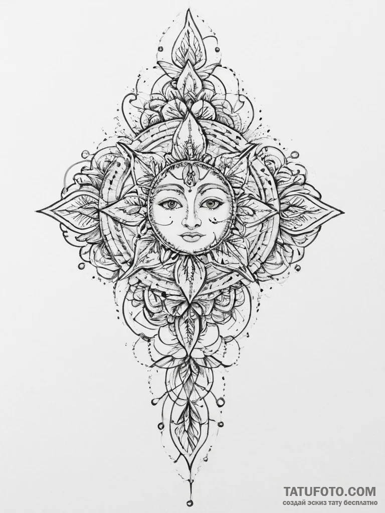 Tattoo sketch divine root - эскиз тату (№1756426631_0, 29.08.2025 00:17) — Tatufoto.com