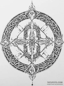 Tattoo sketch full elder futhark runic circle... - эскиз тату (№1756426834_0, 29.08.2025 00:20) — Tatufoto.com