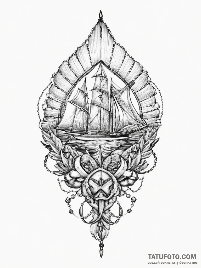 Tattoo sketch shell, concept art for tattoo,... - эскиз тату (№1756427430_0, 29.08.2025 00:30) — Tatufoto.com