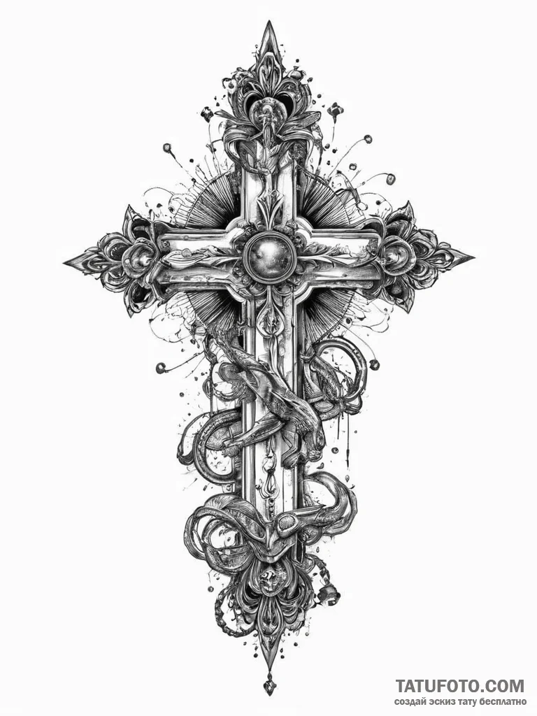 Tattoo sketch cosmic fount, tattoo line art,... - эскиз тату (№1756428227_0, 29.08.2025 00:43) — Tatufoto.com