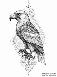 Tattoo sketch horus with a falcon - эскиз тату (№1756432723_0, 29.08.2025 01:58) — Tatufoto.com