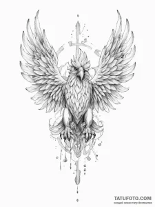 Tattoo sketch griffin - эскиз тату (№1756433113_0, 29.08.2025 02:05) — Tatufoto.com