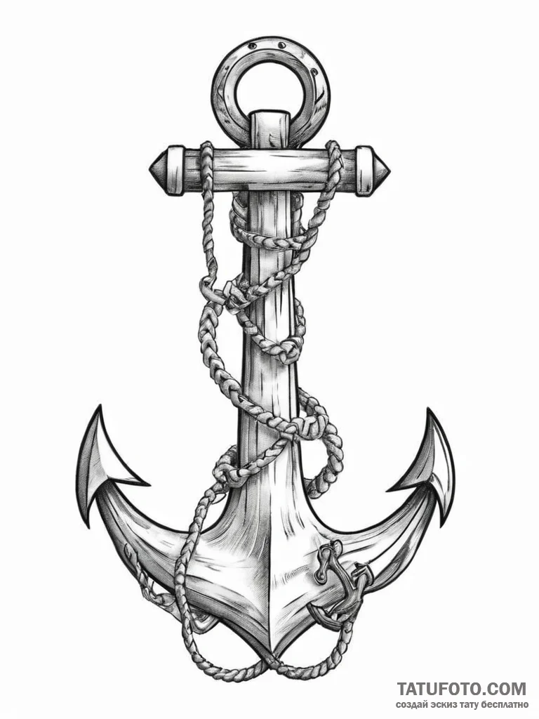 Tattoo sketch anchor - эскиз тату (№1756435298_0, 29.08.2025 02:41) — Tatufoto.com