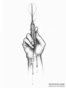 Tattoo sketch hands with a needle - эскиз тату (№1756439467_0, 29.08.2025 03:51) — Tatufoto.com