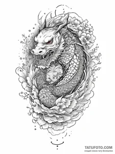 Tattoo sketch red, artistic tattoo sketch, bo... - эскиз тату (№1756439664_0, 29.08.2025 03:54) — Tatufoto.com