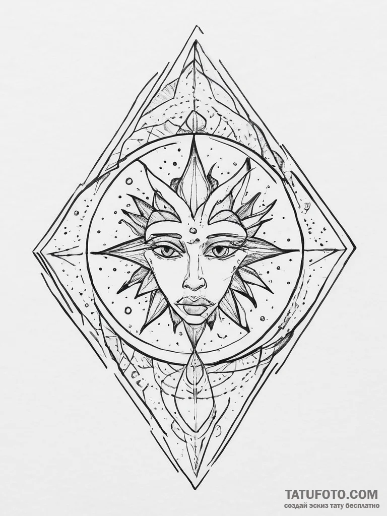 Tattoo sketch cosmic entity, concept art for... - эскиз тату (№1756441637_0, 29.08.2025 04:27) — Tatufoto.com