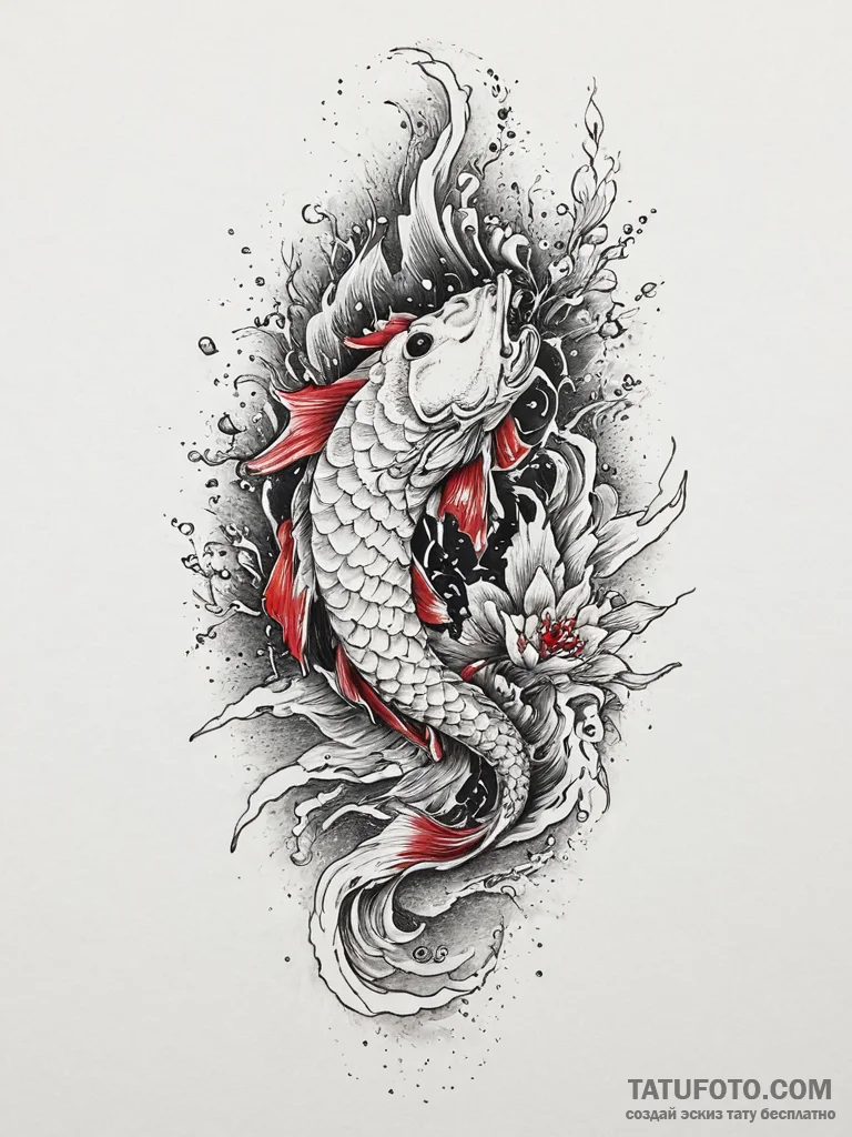 Tattoo sketch white bass, artistic tattoo ske... - эскиз тату (№1756442033_0, 29.08.2025 04:33) — Tatufoto.com