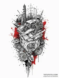 Tattoo sketch clone, concept art for tattoo,... - эскиз тату (№1756443024_0, 29.08.2025 04:50) — Tatufoto.com