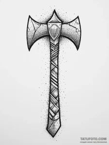 Tattoo sketch tiwaz rune with an axe, tattoo... - эскиз тату (№1756445001_0, 29.08.2025 05:23) — Tatufoto.com