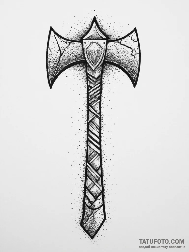 Tattoo sketch tiwaz rune with an axe, tattoo... - эскиз тату (№1756445001_0, 29.08.2025 05:23) — Tatufoto.com