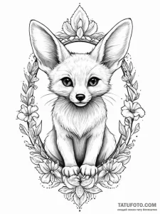 Tattoo sketch fennec fox, concept art for tat... - эскиз тату (№1756445200_0, 29.08.2025 05:26) — Tatufoto.com