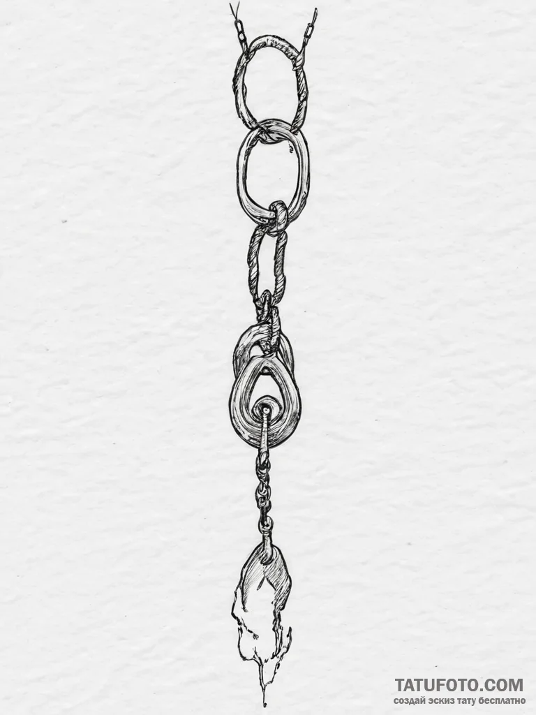 Tattoo sketch chain, concept art for tattoo,... - эскиз тату (№1756446186_0, 29.08.2025 05:43) — Tatufoto.com