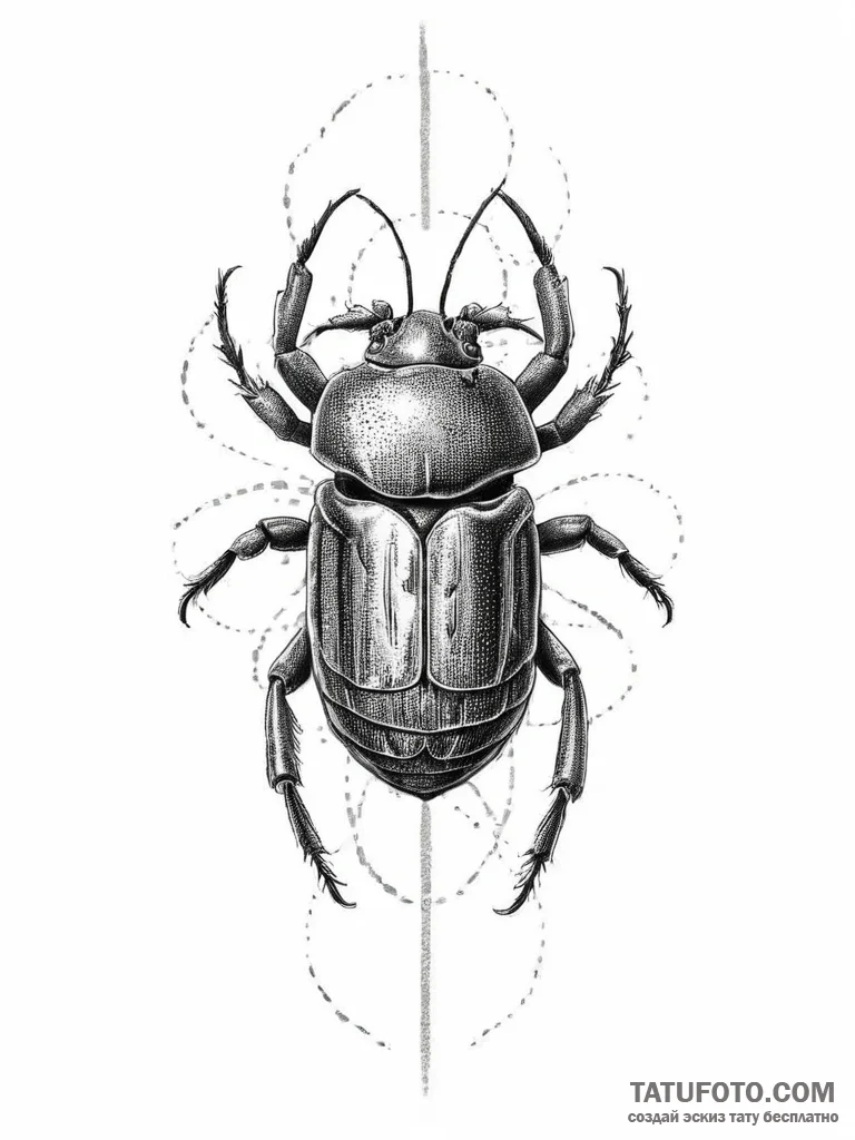 Tattoo sketch woodlouse, tattoo line art, on... - эскиз тату (№1756449348_0, 29.08.2025 06:35) — Tatufoto.com