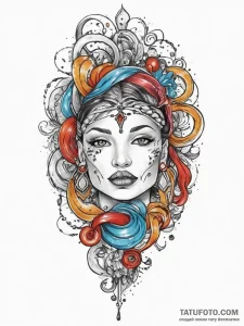 Tattoo sketch sacred narrative, ink illustrat... - эскиз тату (№1756453902_0, 29.08.2025 07:51) — Tatufoto.com