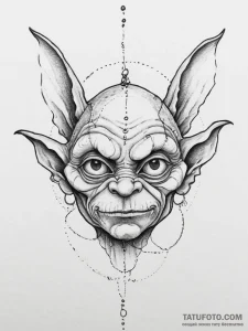 Tattoo sketch goblin ears, tattoo sketch desi... - эскиз тату (№1756454296_0, 29.08.2025 07:58) — Tatufoto.com
