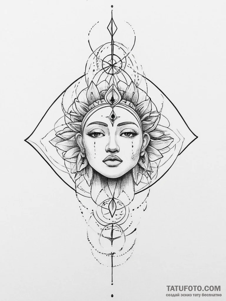 Tattoo sketch spiritual awakening, ink illust... - эскиз тату (№1756454692_0, 29.08.2025 08:04) — Tatufoto.com