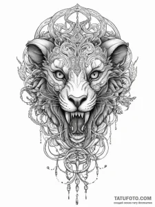 Tattoo sketch chimera head, tattoo sketch des... - эскиз тату (№1756455281_0, 29.08.2025 08:14) — Tatufoto.com