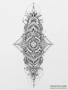 Tattoo sketch узор в виде тотема, tattoo sket... - эскиз тату (№1756456070_0, 29.08.2025 08:27) — Tatufoto.com