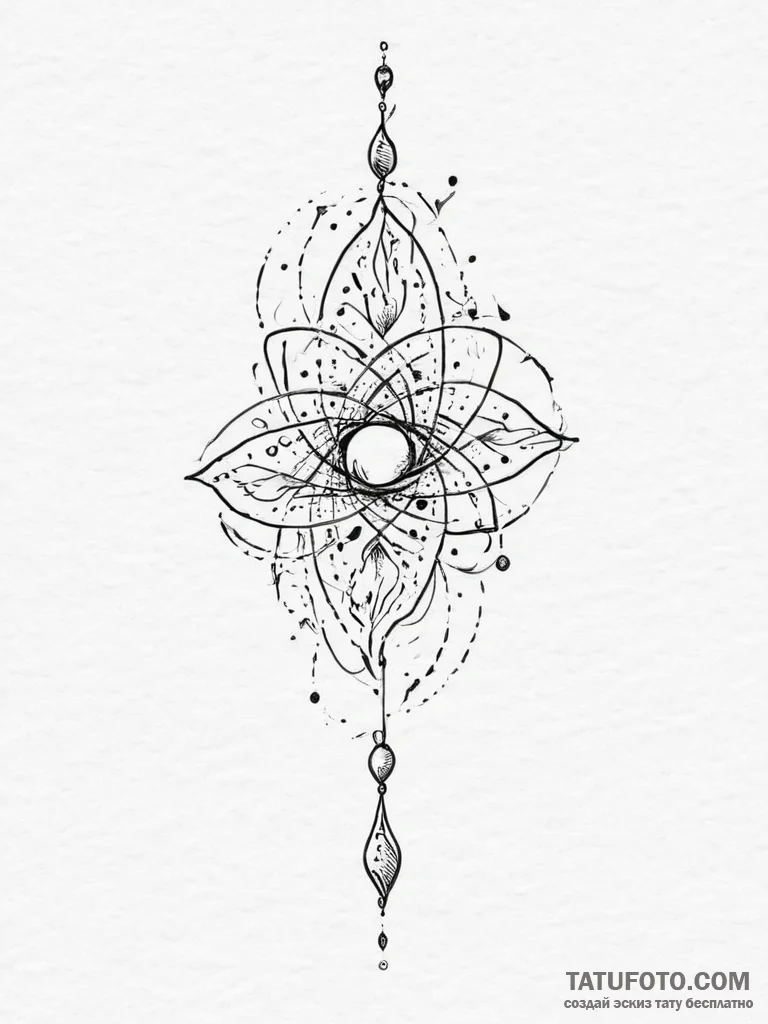 Tattoo sketch cosmic connection, tattoo sketc... - эскиз тату (№1756456465_0, 29.08.2025 08:34) — Tatufoto.com
