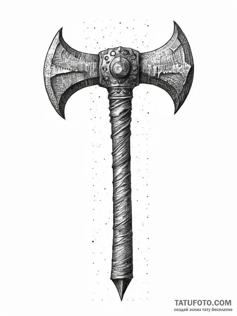 Tattoo sketch orc axe, artistic tattoo sketch... - эскиз тату (№1756457458_0, 29.08.2025 08:50) — Tatufoto.com
