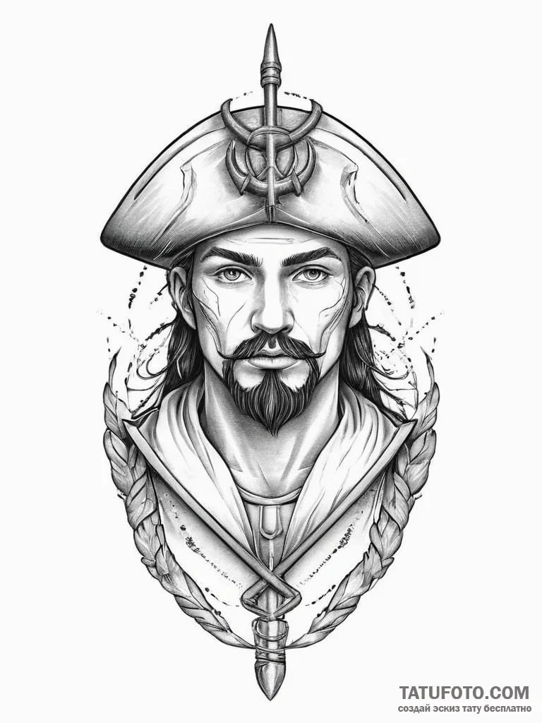 Tattoo sketch warrior, artistic tattoo sketch... - эскиз тату (№1756458841_0, 29.08.2025 09:14) — Tatufoto.com