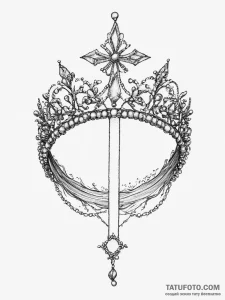 Tattoo sketch tiara tattoo, tattoo sketch des... - эскиз тату (№1756459235_0, 29.08.2025 09:20) — Tatufoto.com