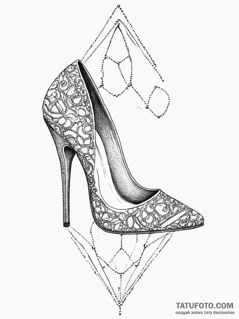 Tattoo sketch high heel tattoo, tattoo line a... - эскиз тату (№1756460623_0, 29.08.2025 09:43) — Tatufoto.com