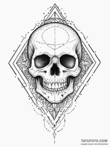 Tattoo sketch skull, tattoo flash sheet desig... - эскиз тату (№1756461412_0, 29.08.2025 09:56) — Tatufoto.com