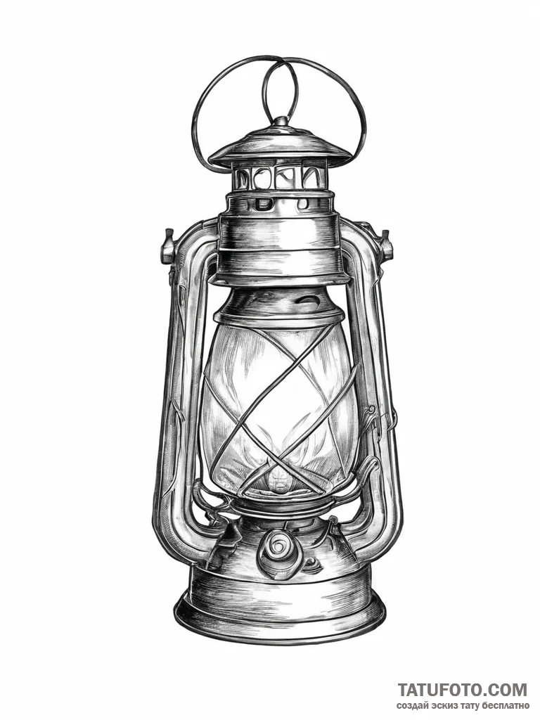 Tattoo sketch miner lantern - эскиз тату (№1756465772_0, 29.08.2025 11:09) — Tatufoto.com