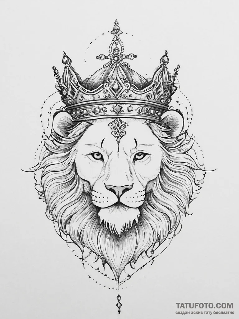 Tattoo sketch king - эскиз тату (№1756467161_0, 29.08.2025 11:32) — Tatufoto.com