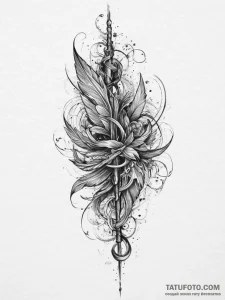 Tattoo sketch historical scroll with a quill,... - эскиз тату (№1756468941_0, 29.08.2025 12:02) — Tatufoto.com